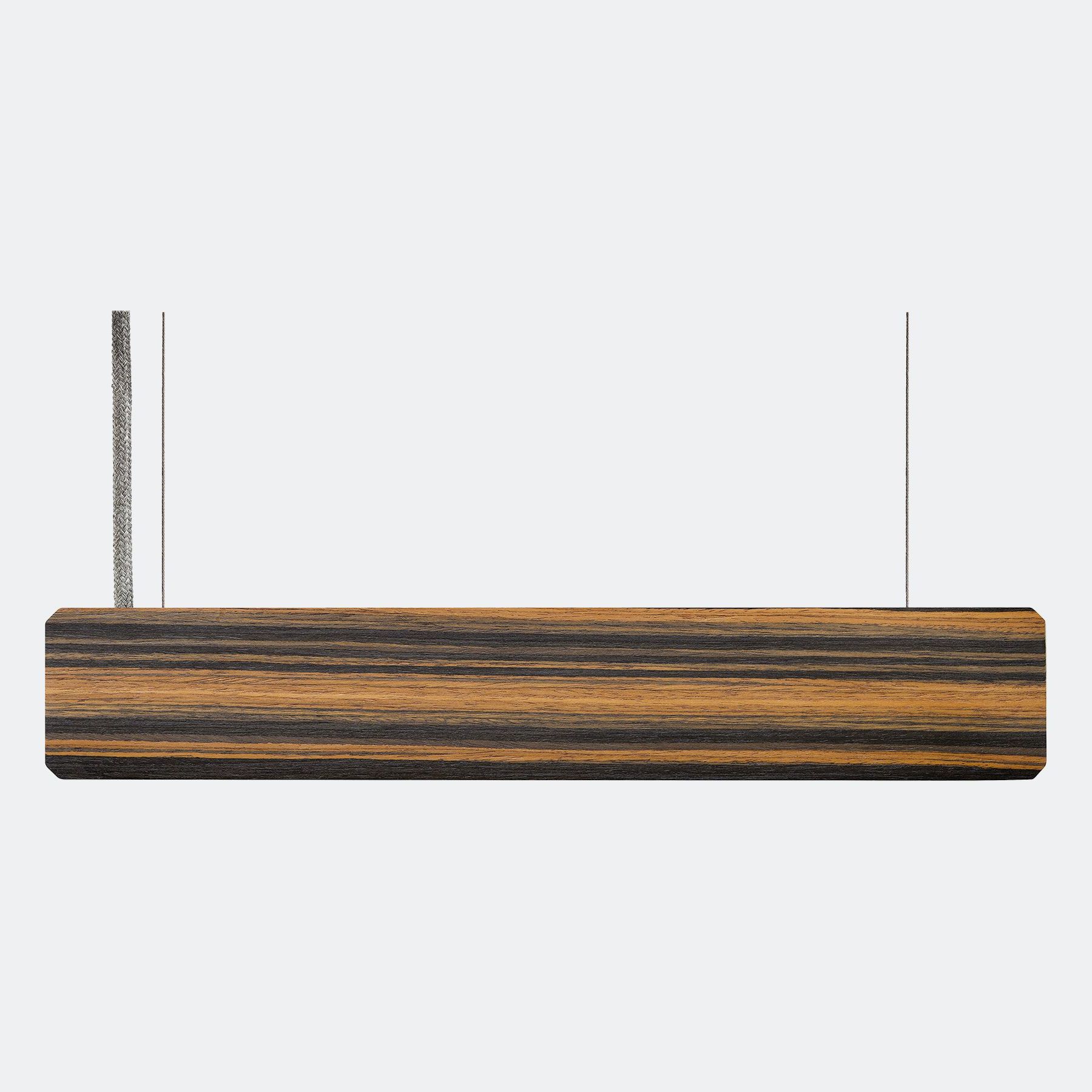 Lampada a sospensione Wanda legno ricomposto ebano retro Genoma Design Lampada a sospensione Wanda legno ricomposto ebano retro Genoma Design