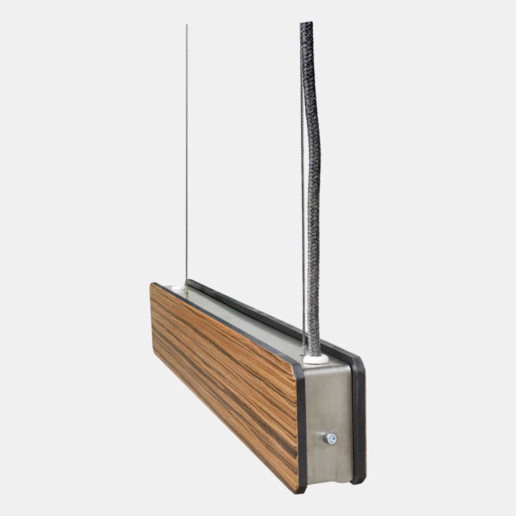 Wanda suspension lamp reconstituted rosewood 3D Genoma Design